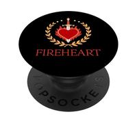 Cœur de feu vintage PopSockets PopGrip Adhésif