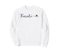 Cœur de karaté avec Typographie Manuscrite Sweatshirt