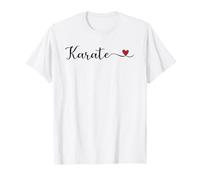 Cœur de karaté avec Typographie Manuscrite T-Shirt