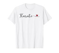 Cœur de karaté avec Typographie Manuscrite T-Shirt Graphique avec Valeur
