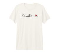 Cœur de karaté avec Typographie Manuscrite T-Shirt Haut de Gamme