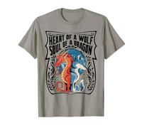 Cœur de Loup, âme d'un Dragon, Amoureux, Guerrier, Hommes et Femmes T-Shirt