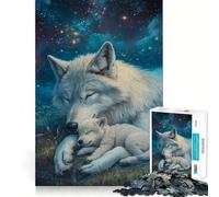 Cœur de Loup dans la mer des étoiles Puzzle de 1000 pièces Entraînement cérébral ludique Pièces précises et sans Couture Passe-Temps Fascinant pour Les Moments de détente (38x26cm)