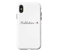 Cœur de méditation avec Typographie Manuscrite Coque pour iPhone X/XS