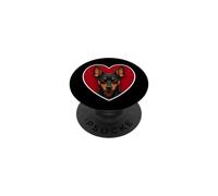 Cœur de Pinscher Miniature PopSockets PopGrip Adhésif