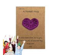 Cœur de Poche - Carte au Crochet, Mini Cœurs Faits Main, Message Attentionné, Souvenir Créatif, Création Charmante, Petit Témoignage, Carte Unique et Charmante pour Anniversaire, Mariage