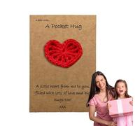 Cœur de poche - Carte crochet, petits cœurs faits à la main, message d'amour émotif, souvenir artisanal, détail charmant, petit détail sentimental, design unique avec paire