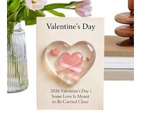 Cœur de poche de Saint-Valentin - Souvenir de relation romantique - Cartes de poche longue distance pour couple | pour femme, petite amie, petit ami, lui, elle, mère, mariage, anniversaire, Nouvel An