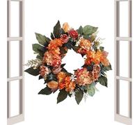 Cœur de porte d'entrée d'automne - Garland Décoration de porte en érable, accent saisonnier | Panneau de bienvenue de Thanksgiving et Halloween pour l'entrée de la maison, Po