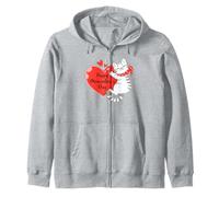 Cœur de Saint-Valentin avec Citation Chat Mignon Filles Chaton Sweat à Capuche