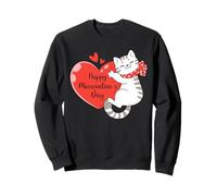 Cœur de Saint-Valentin avec Citation Chat Mignon Filles Chaton Sweatshirt