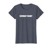 Cœur de serviteur T-Shirt, Femme, Bleu Chiné, XL