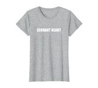 Cœur de serviteur T-Shirt, Femme, Gris Chiné, L