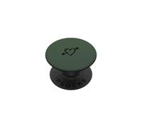Cœur dessiné à la Main avec flèche Vert Sauge Minimaliste PopSockets PopGrip Adhésif