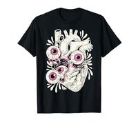 Cœur d'horreur Humain Trippy | Grunge Weird Punk Goth T-Shirt
