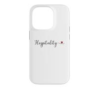 Cœur d'hospitalité Mignon avec Typographie Manuscrite Cadeau Coque pour iPhone 14 Pro