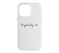Cœur d'hospitalité Mignon avec Typographie Manuscrite Cadeau Coque pour iPhone 14 Pro Max