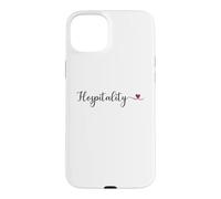 Cœur d'hospitalité Mignon avec Typographie Manuscrite Cadeau Coque pour iPhone 15 Plus