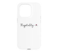 Cœur d'hospitalité Mignon avec Typographie Manuscrite Cadeau Coque pour iPhone 15 Pro