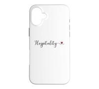 Cœur d'hospitalité Mignon avec Typographie Manuscrite Cadeau Coque pour iPhone 16 Plus