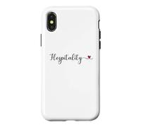 Cœur d'hospitalité Mignon avec Typographie Manuscrite Cadeau Coque pour iPhone X/XS