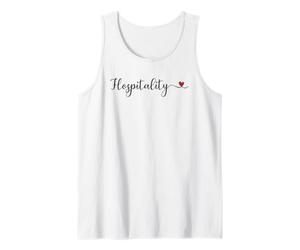 Cœur d'hospitalité Mignon avec Typographie Manuscrite Cadeau Débardeur