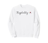 Cœur d'hospitalité Mignon avec Typographie Manuscrite Cadeau Sweatshirt