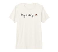 Cœur d'hospitalité Mignon avec Typographie Manuscrite Cadeau T-Shirt Haut de Gamme