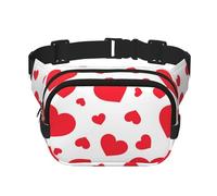 Cœur dispersé,Sac Banane carré Double Couche, Sac de Poitrine
