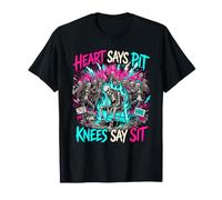 Cœur Dit Pit Knees Dit Assis Skeleton T-Shirt