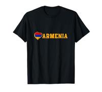 Cœur Drapeau Arménie Lettrage Gras T-Shirt