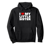 Cœur drôle avec Inscription « My Little Sister » Sweat à Capuche