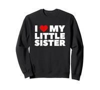 Cœur drôle avec Inscription « My Little Sister » Sweatshirt