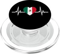 Cœur du Drapeau Mexicain du Patrimoine hispanique du Mexique PopSockets PopGrip pour MagSafe