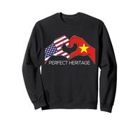 Cœur du patrimoine parfait des États-Unis et du Vietnam Sweatshirt