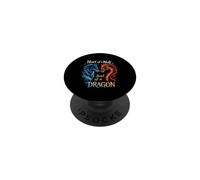 Cœur d'un Loup - Âme d'un Dragon PopSockets PopGrip Adhésif