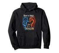 Cœur d'un Loup - Âme d'un Dragon Sweat à Capuche