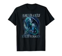 Cœur d'un Loup âme d'un Dragon T-Shirt