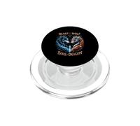 Cœur d'une âme de Loup d'un Dragon Art PopSockets PopGrip pour MagSafe