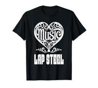 Cœur élégant pour Amateurs de Musique pour Les Fans de Guitare Lap Steel T-Shirt