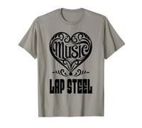 Cœur élégant pour Amateurs de Musique pour Les Fans de Guitare Lap Steel T-Shirt