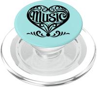 Cœur élégant pour Les Amateurs de Musique et Les Fans PopSockets PopGrip pour MagSafe
