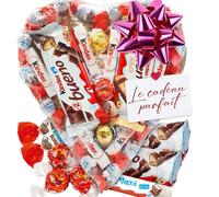 Cœur en Chocolats - Coffret Cadeau avec +30 Mini Chocolats & Pralines - Idée Cadeau Saint-Valentin pour Elle & Lui, Fête des Mères, Anniversaire - IAMI