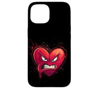 Cœur en Colère, Heart Cartoon, Crazy Love, Rage, Funny Coque pour iPhone 15