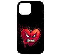 Cœur en Colère, Heart Cartoon, Crazy Love, Rage, Funny Coque pour iPhone 16 Pro Max