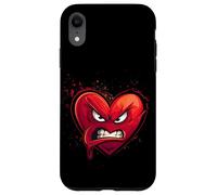 Cœur en Colère, Heart Cartoon, Crazy Love, Rage, Funny Coque pour iPhone XR