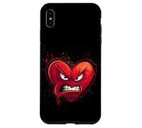 Cœur en Colère, Heart Cartoon, Crazy Love, Rage, Funny Coque pour iPhone XS Max