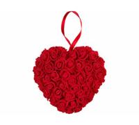 Cœur en roses artificielles 20 cm avec boîte cadeau Infactory