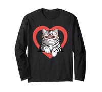 Cœur Exotic Shorthair Lunettes Manche Longue