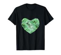Cœur Feuilles de Palmier Vert T-Shirt
